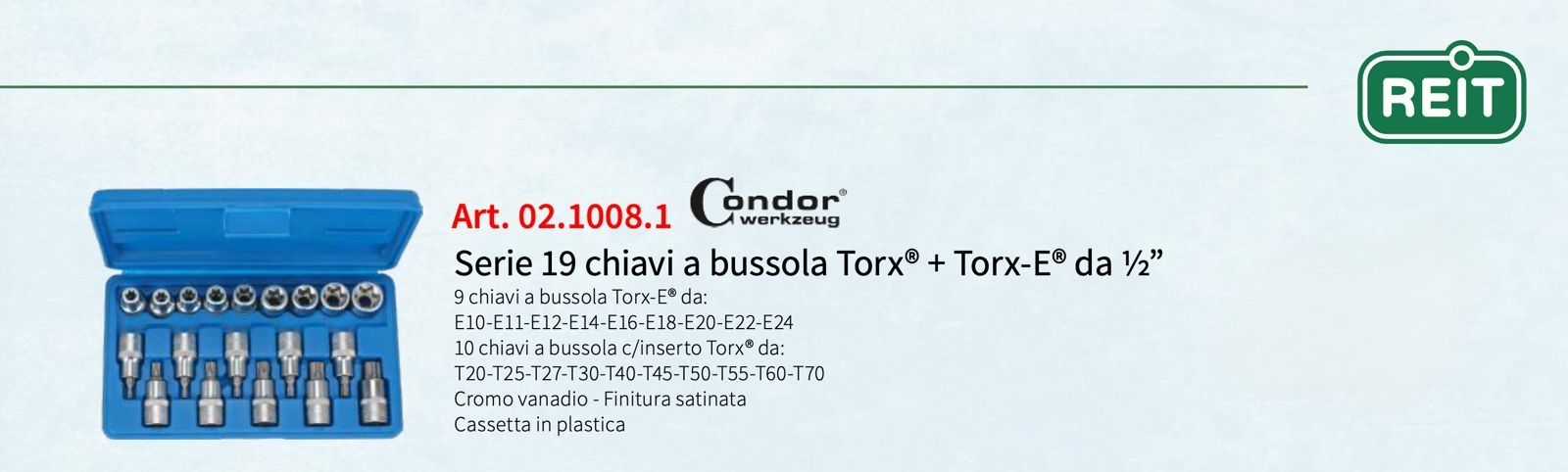 Set 19 Chiavi - Condor Werkzeug 02.1008.1